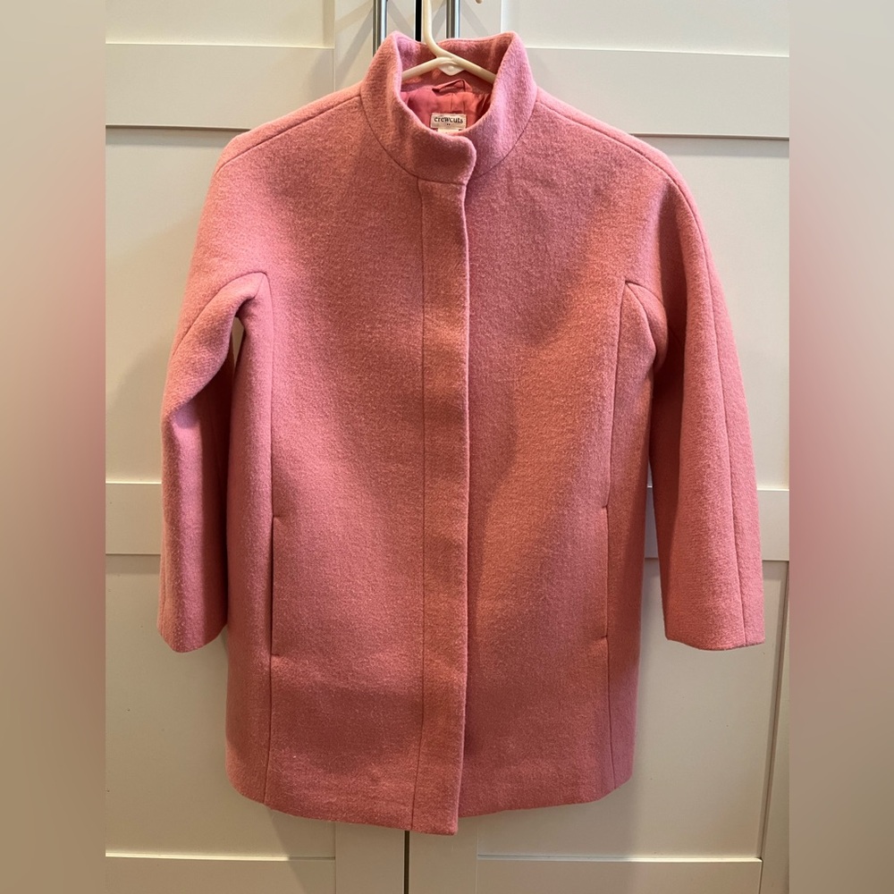 Crewcuts girls pink city pea coat size 10, worn twice - Picture 4 of 13